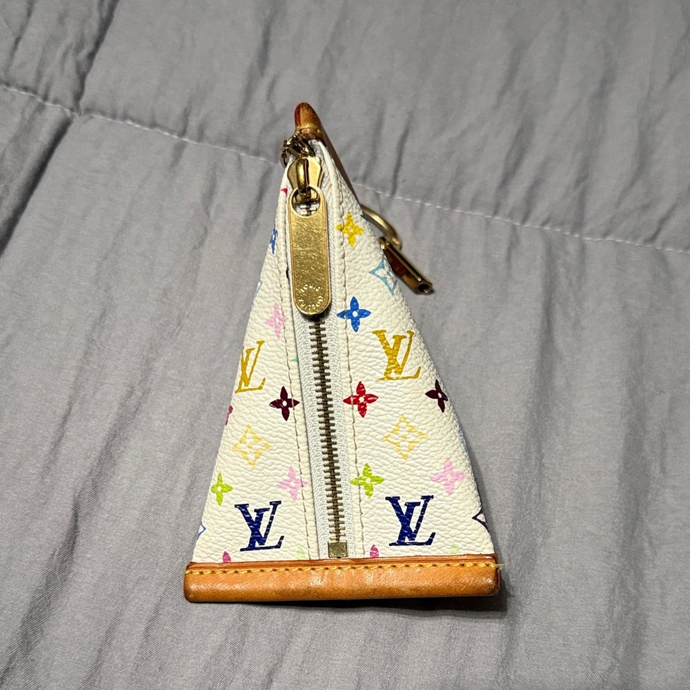 Louis Vuitton White Multicolor Monogram Pouch
